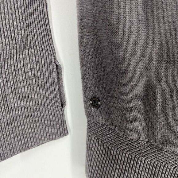 Lululemon Sweater Size 6 Heathered Mystique Purple Gray City Street Cardigan - Picture 6 of 6